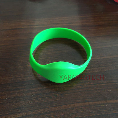 RFID 125khz Wristband ID EM4100 Green Silicone Proximity Smart Bracelet (pack of 5)