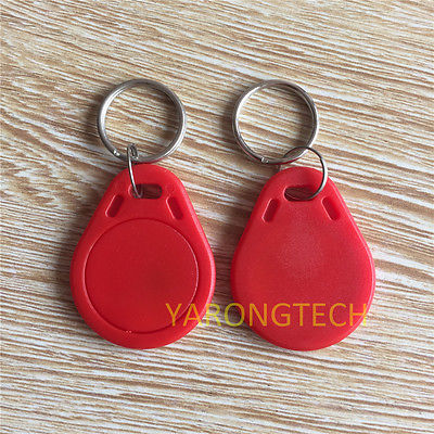 13.56MHz MIFARE Classic 1K proximity ABS Red IC Key fobs Access control (pack of 10)