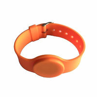 MIFARE Classic® 1K Silicone wristband adjustable size 13.56MHZ ISO14443A Orange Waterproof (pack of 10)
