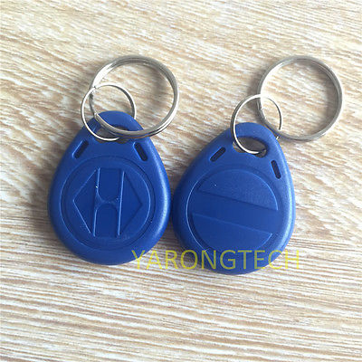 Writable Rfid Keyfob T5577 125KHZ Blue Duplicator Rewrite Tag (pack of 10)