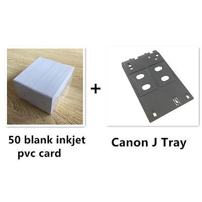 Inkjet Printable PVC ID Card Starter Kit - Canon J Tray - MG5420, MX922, MG7120,iP7230 +50 inkjet printable cards