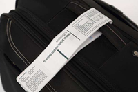 ISO 18000-6C UHF Airport Baggage Label Impinj Monza 4QT H47 Thermal Paper RFID Airline Luggage Tag