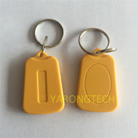 New style EM4100 125KHZ TK4100 Yellow color RFID Keychain Fob (pack of 100)