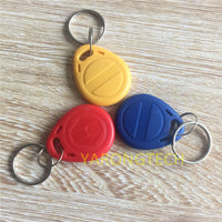 125KHZ RFID Rewritable writable ABS Waterproof blue yellow red T5577 keyfob (pack of 10)