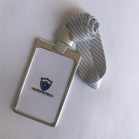 Aluminium Alloy Office Worker ID Badge Holder with Detachable Lanyard/Strap
