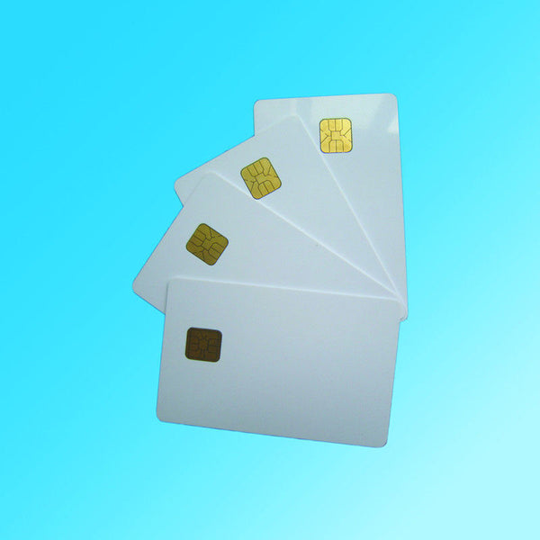 Contact Smart IC card 24C02/16/64 White Chip Plastic Card (pack of 10)
