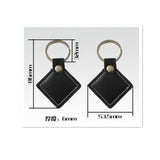 RFID Leather Tag 125khz EM4100 Black Read Only Key for Door entry (pack of 2)