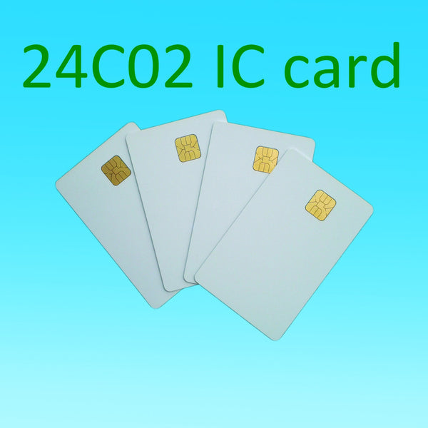 ATMEL 24C02 card 2k white contact smart card social security cards plastic card 10pcs/lot