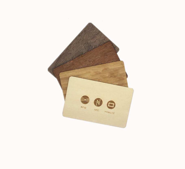 Biodegradable Recyclable Custom Printing NFC Business NTAG213 Wood RFID Card